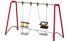 Traditional steel playground equipment