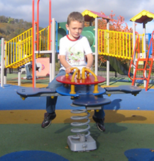 Playground Seesaw installation