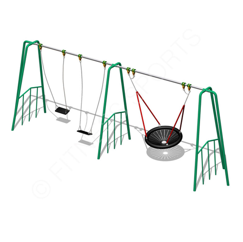 Playground steel swings