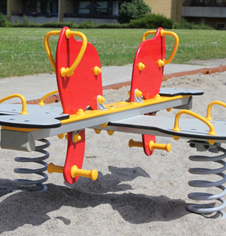 Playground Seesaw installation