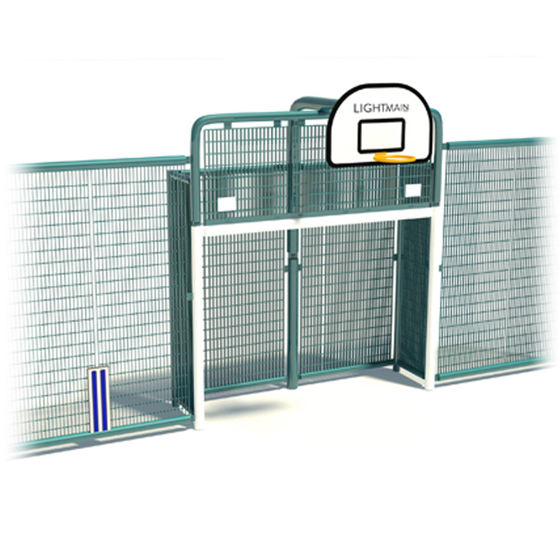 Steel Playground Curved Enclosed Rebound Sports Goal End Steel Playground Curved Enclosed Rebound Sports Goal End