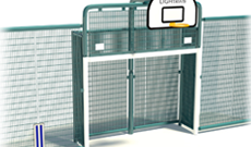 Steel Playground Curved Enclosed Rebound Sports Goal End