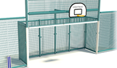 Steel Playground Enclosed Rebound Sports Goal End