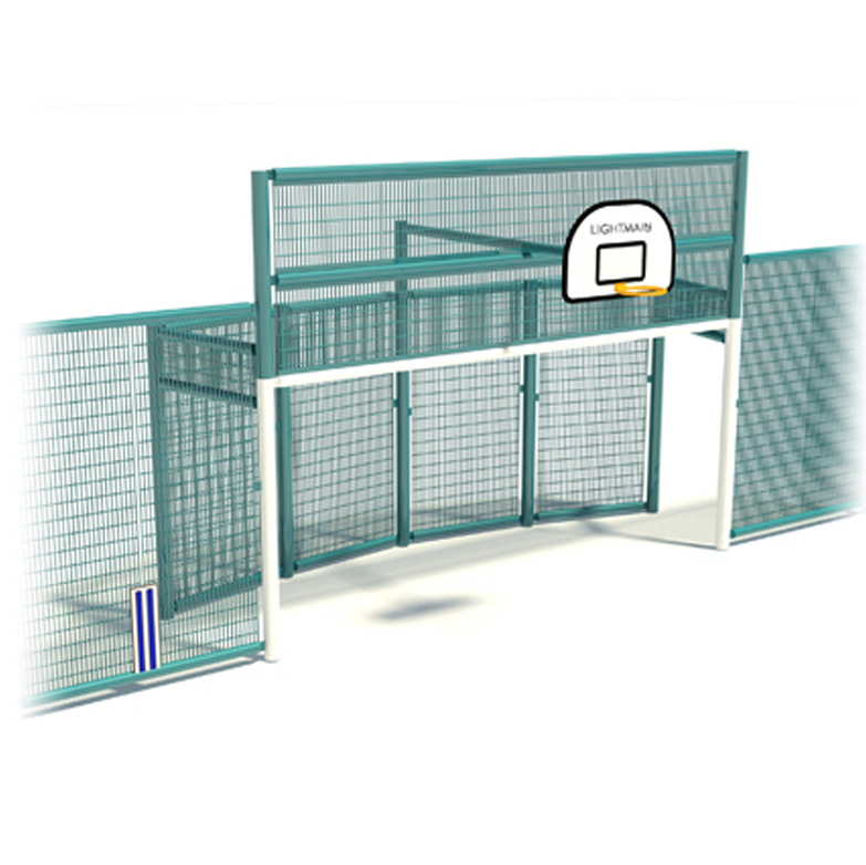 Steel Playground Curved Rebound Sports Goal End Steel Playground Curved Rebound Sports Goal End
