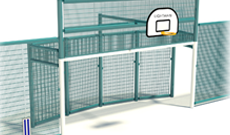 Steel Playground Curved Rebound Sports Goal End
