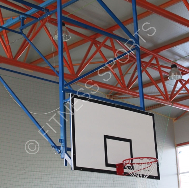 Roof mounted basketball net systems