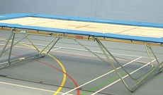 Schools standard GM gymnastic trampoline.