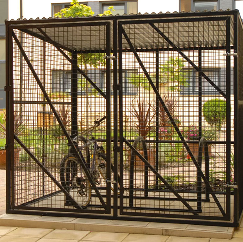 Secure Steel Mesh Bicycle Shelter