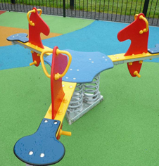 Playground Seesaw installation