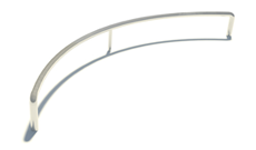 Outdoor Playground Skate Park Curved Grind Rail