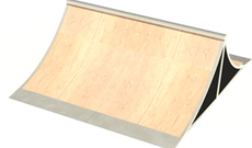 Outdoor Playground Skateboard Spine Ramp