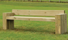 Outdoor Slimline Wooden Seating Bench