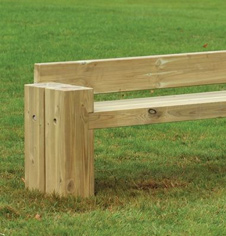 Outdoor Slimline Wooden Seating Bench