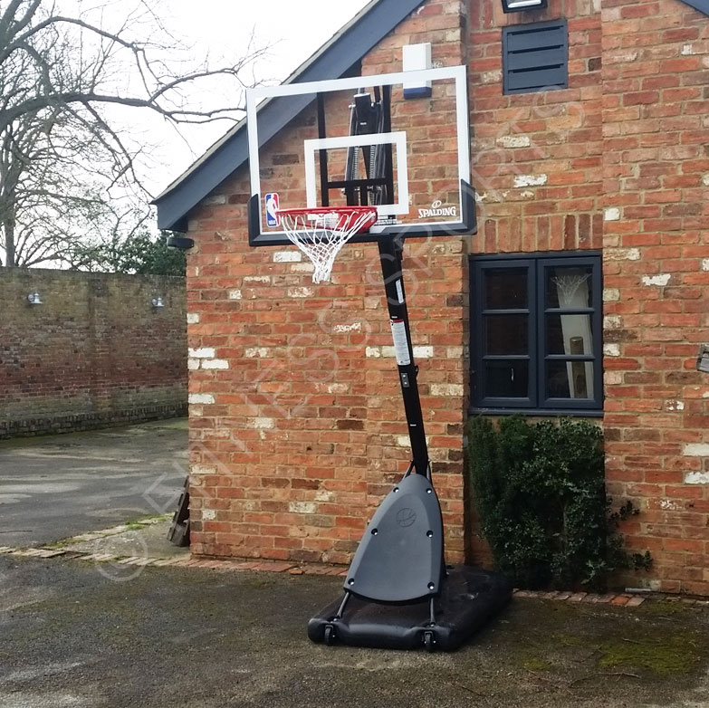 Spalding Gold Acrylic Portable Basketball Goal Post System Fitness Sports