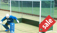 Steel freestanding outdoor plastic board goals.