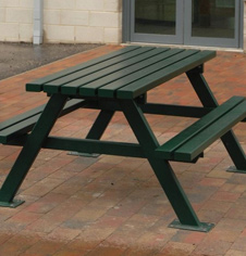 Outdoor Ground Fixed Steel Picnic Table Outdoor Ground Fixed Steel Picnic Table