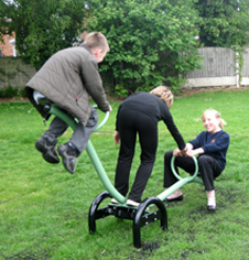 Playground Seesaw installation