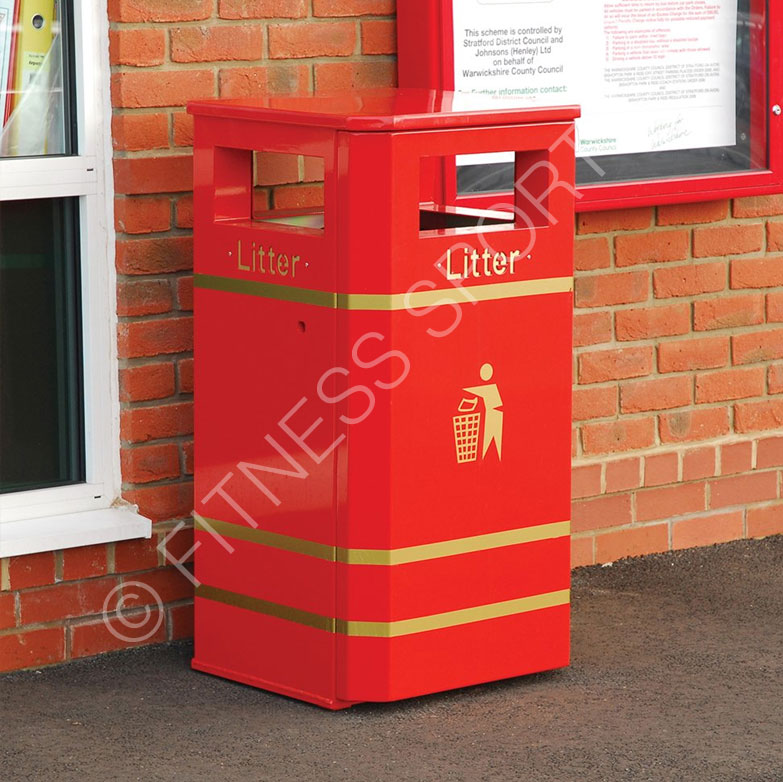 Steel litter disposal bins