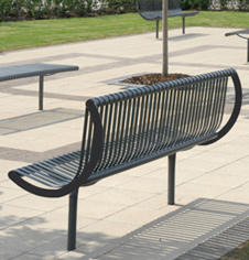 Outdoor Steel Anti Vandal Seating Bench