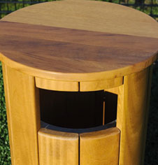 Round Wooden Litter Bin