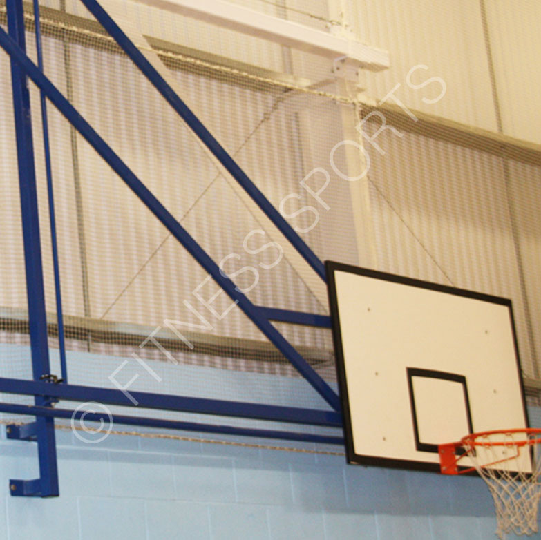 Hinged wall basketball goals