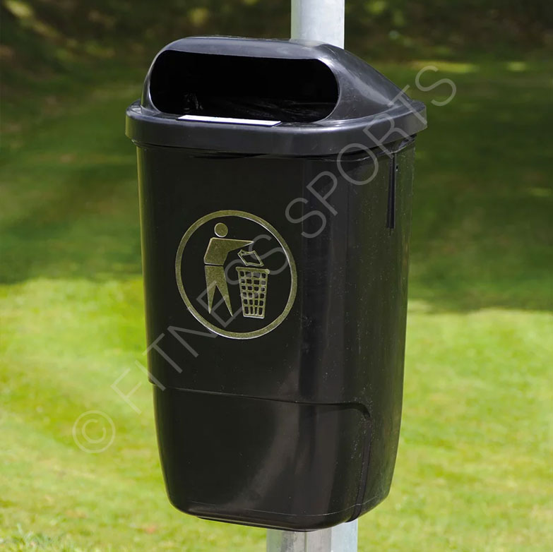 Post Mounted Plastic Public Litter Bin