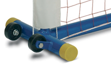 Mini tennis portable steel freestanding uprights.