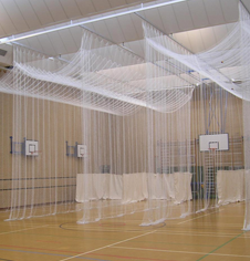 British made indoor white cricket netting