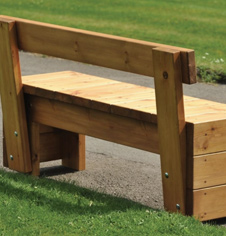 Outdoor Slatted Wooden Seating Bench Outdoor Slatted Wooden Seating Bench