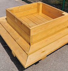 Outdoor Wooden Planter Bench Seating Outdoor Wooden Planter Bench Seating